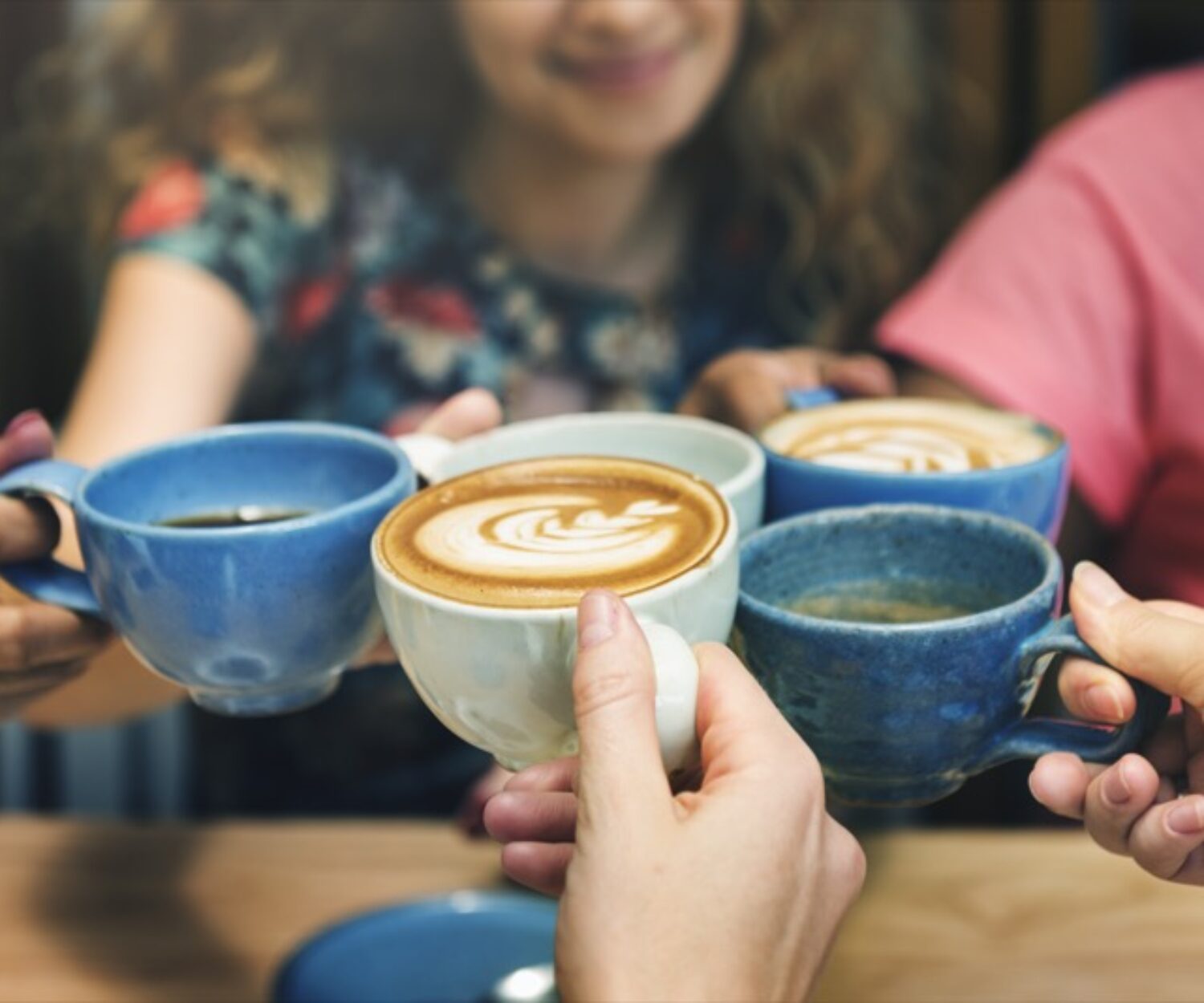 Young Women Drinking Coffee Concept
